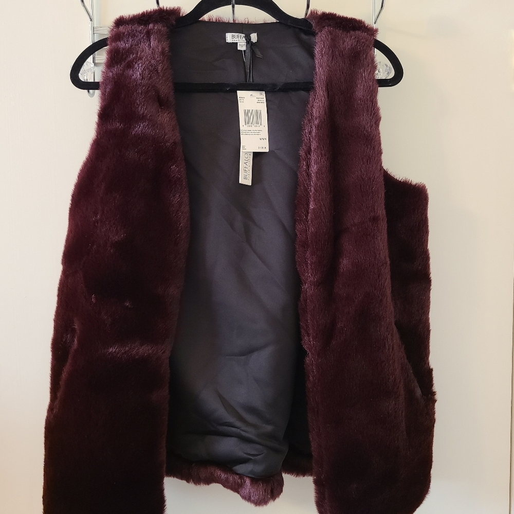 David Bitton Faux far Vest